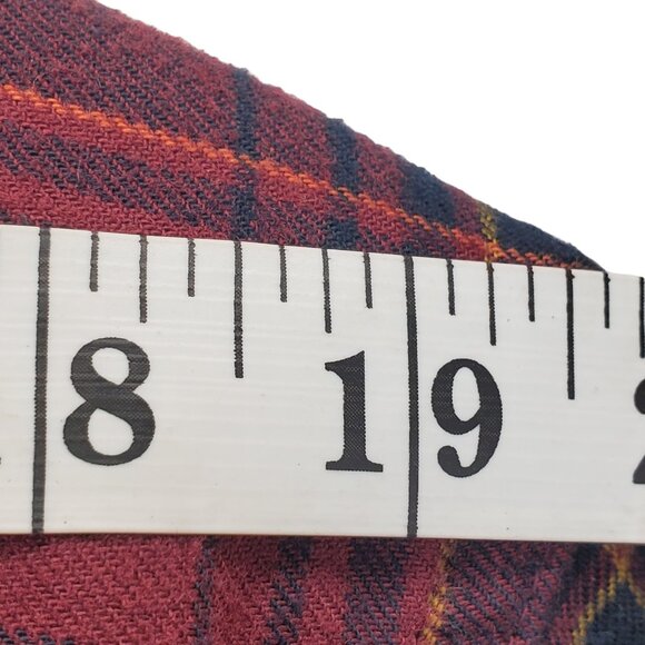 EDDIE BAUER Excavation Red Flannel Shirt Mens L Button Down - Picture 9 of 10